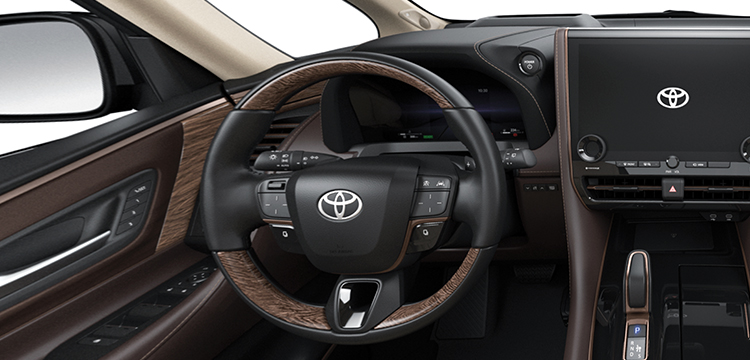Toyota Alphard HEV 2026 - Vô lăng bọc da vân gỗ